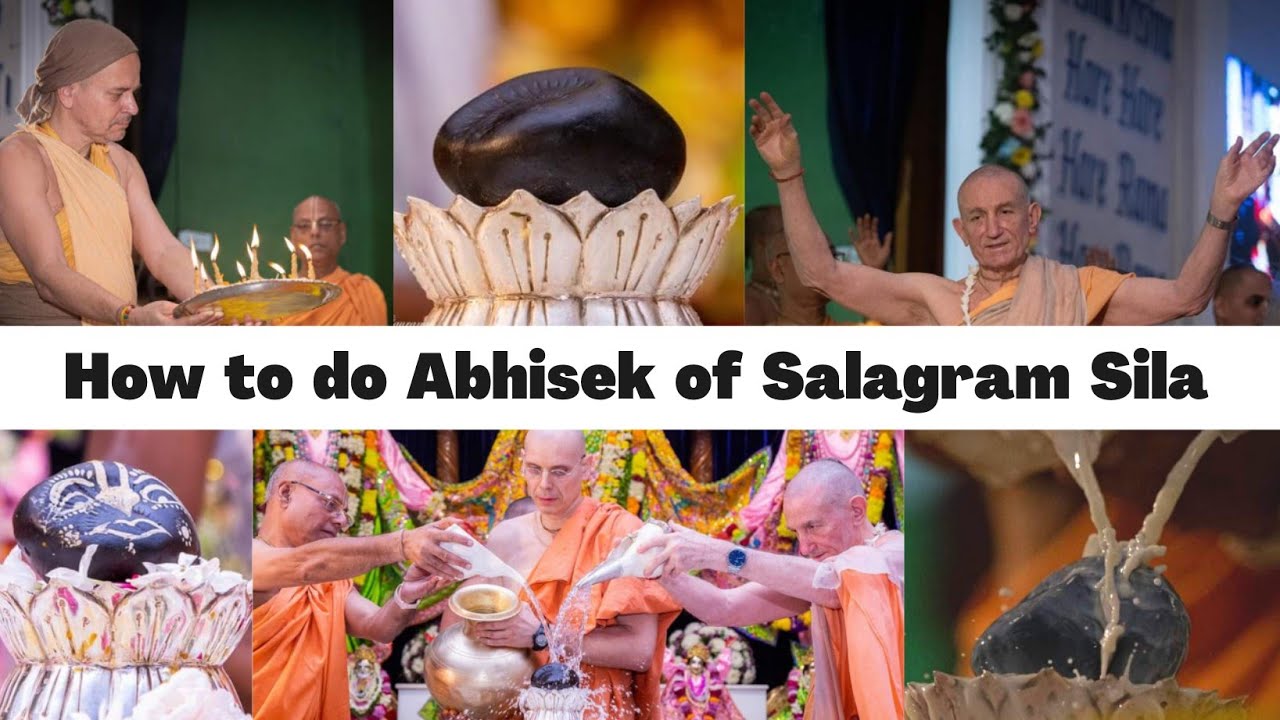 How to do Abhisek of Salagram sila 🙏(Hrishikesh) #mayapur #iskcon #video #subscribe