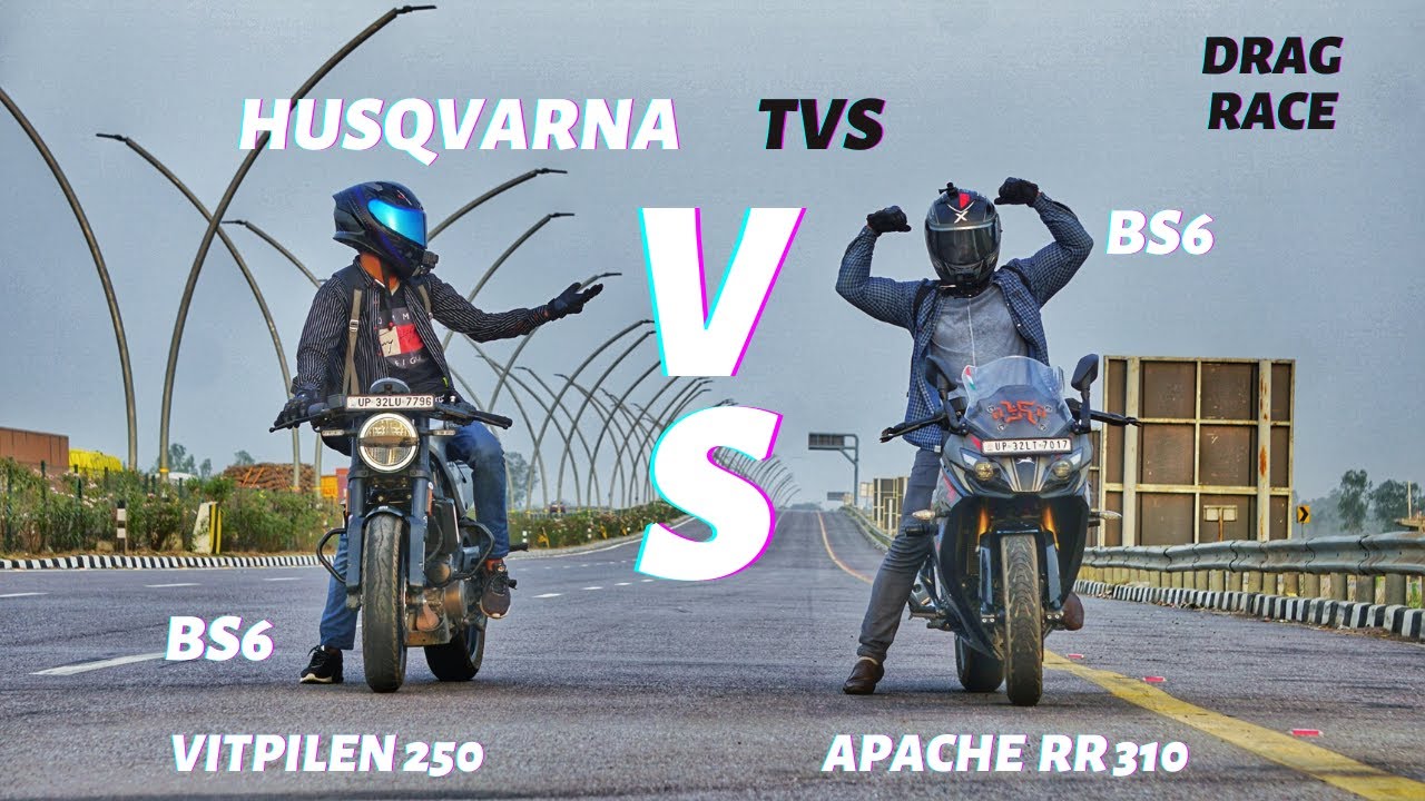 Husqvarna Vitpilen 250 Vs TVS Apache RR 310 Bs6 Drag Race | Amazing Battle | Ksc Vlogs