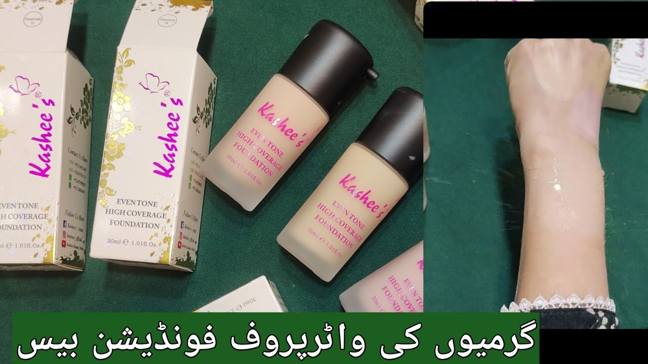 WaterProof Bridal Base for Summer season // kashee foundation 4 shades review//