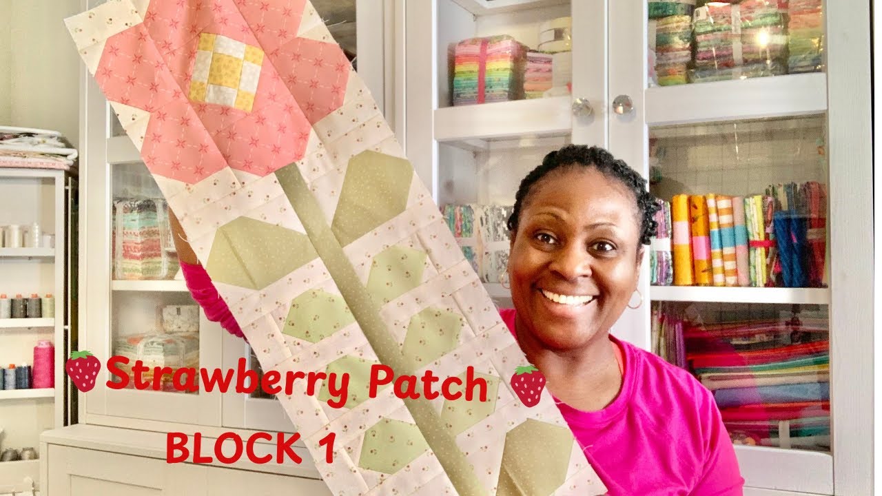 Strawberry Patch Block of the Month 🍓 Block 1