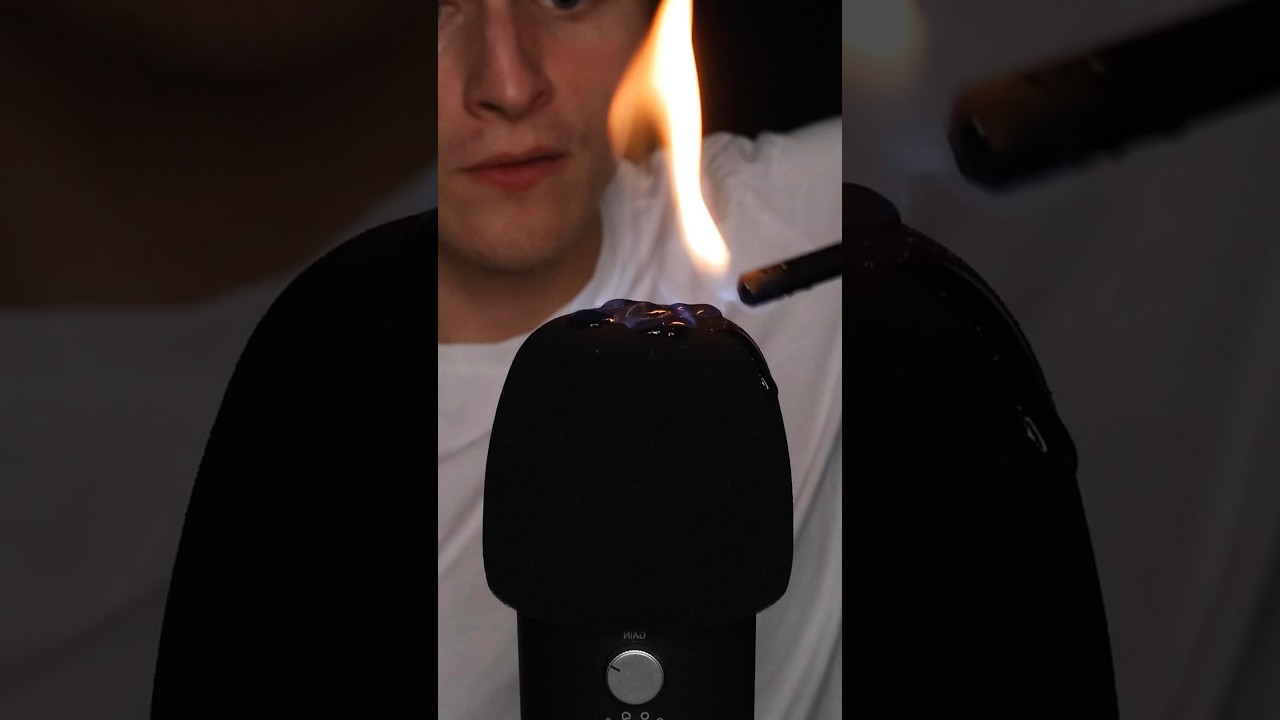 Я поджег свой микрофон ради АСМР&hellip;🔥 #шорты #АСМР