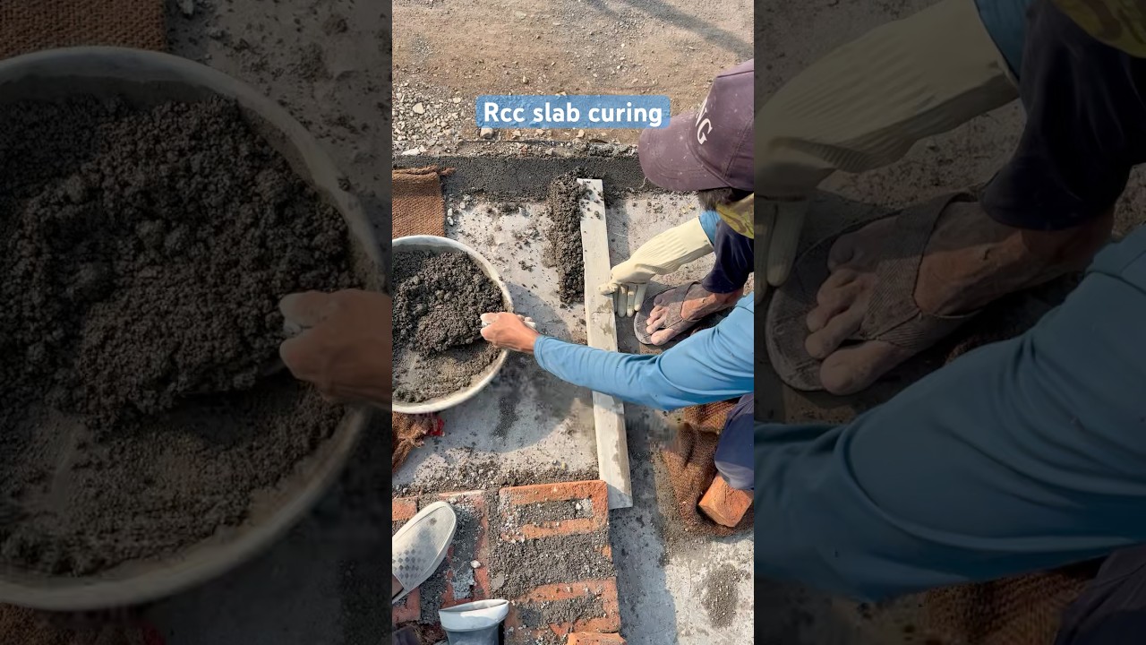 RCC Slab Ponding Curing process छत की तराई कैसे करे।