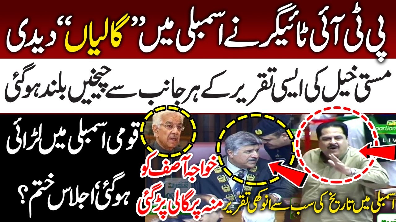 PTI Sana Ullah Mastikhel vs  Khwaja Asif | Fight in National Assembly | Sana Ullah Mastikhel  Speech
