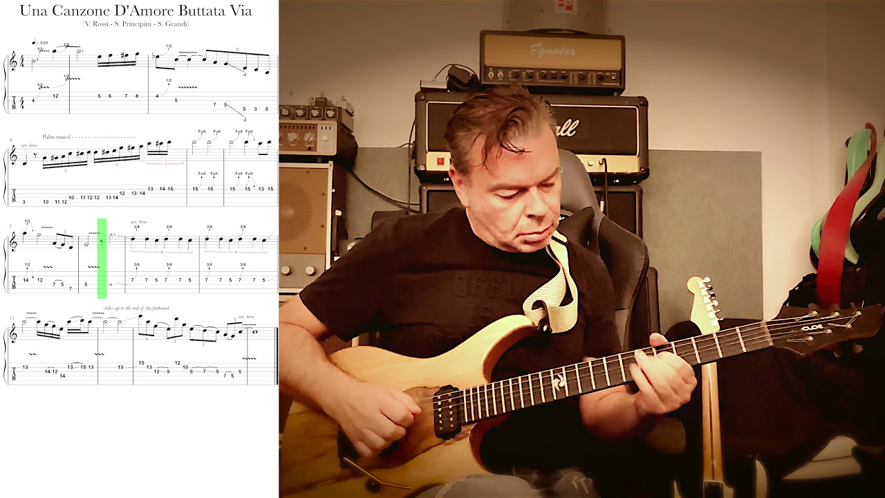 Una Canzone D'Amore Buttata Via - Gtr Solo + Chart