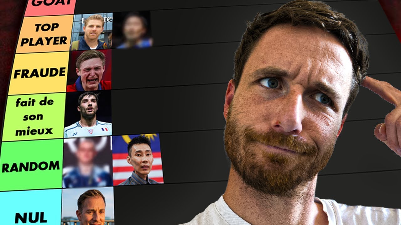 Tier list des GOAT au Badminton (simple homme)