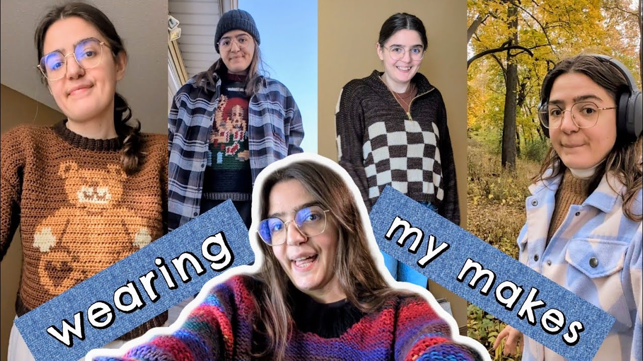 Целую неделю ношу вязаные крючком и спицами вещи 🍂🧶 Осенний выпуск мероприятий