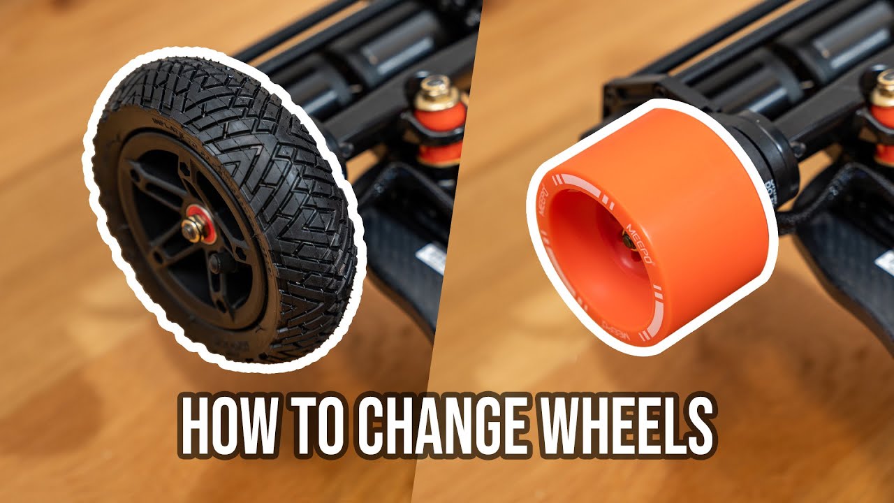 How to swap wheels on a 2 in 1 Meepo Hurricane or similar Electric Skateboard