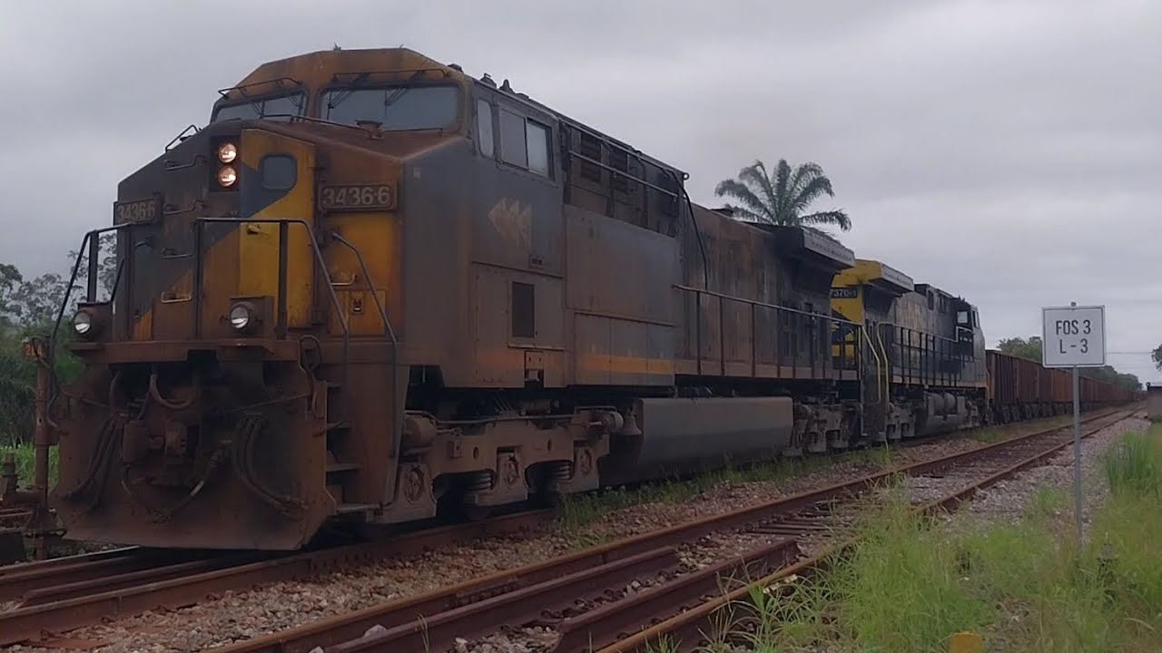 MRS - Trem de minério vazio saindo do pátio de Santa Rosa(FOS).