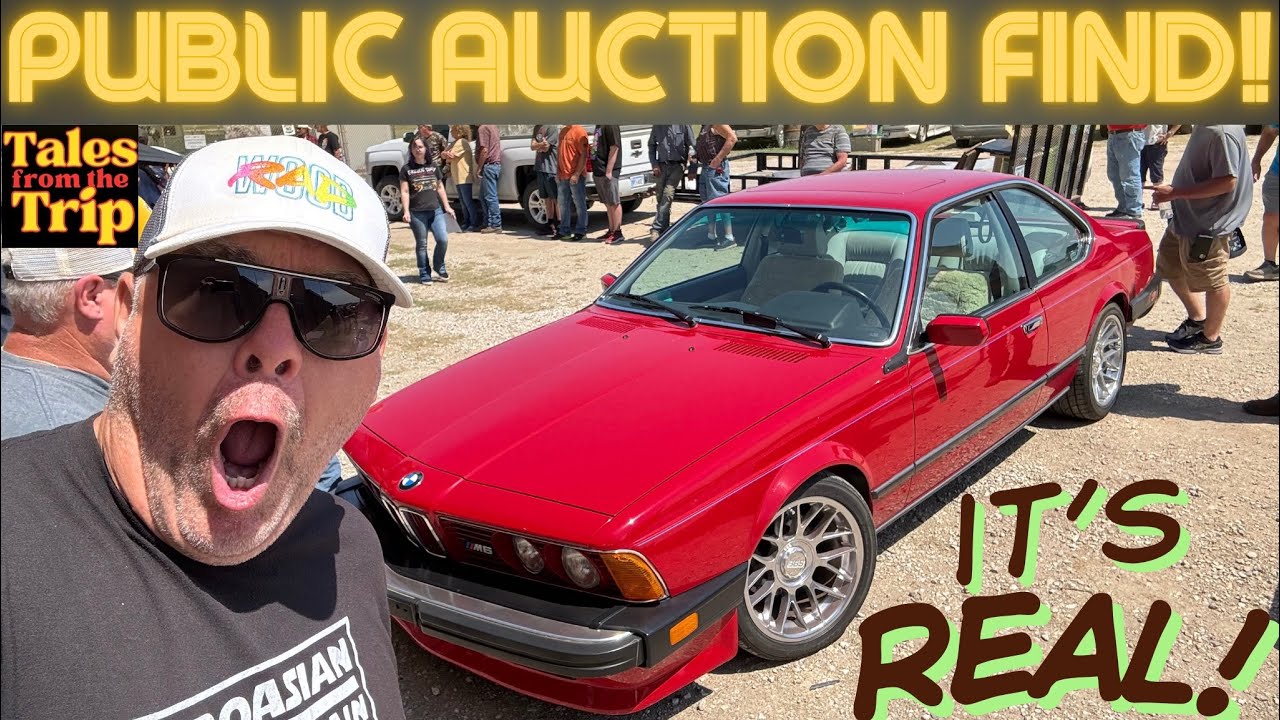 I go to a small public AUCTION and BUY an E24 1987 BMW M6!!  You won’t believe the SURPRISE inside!
