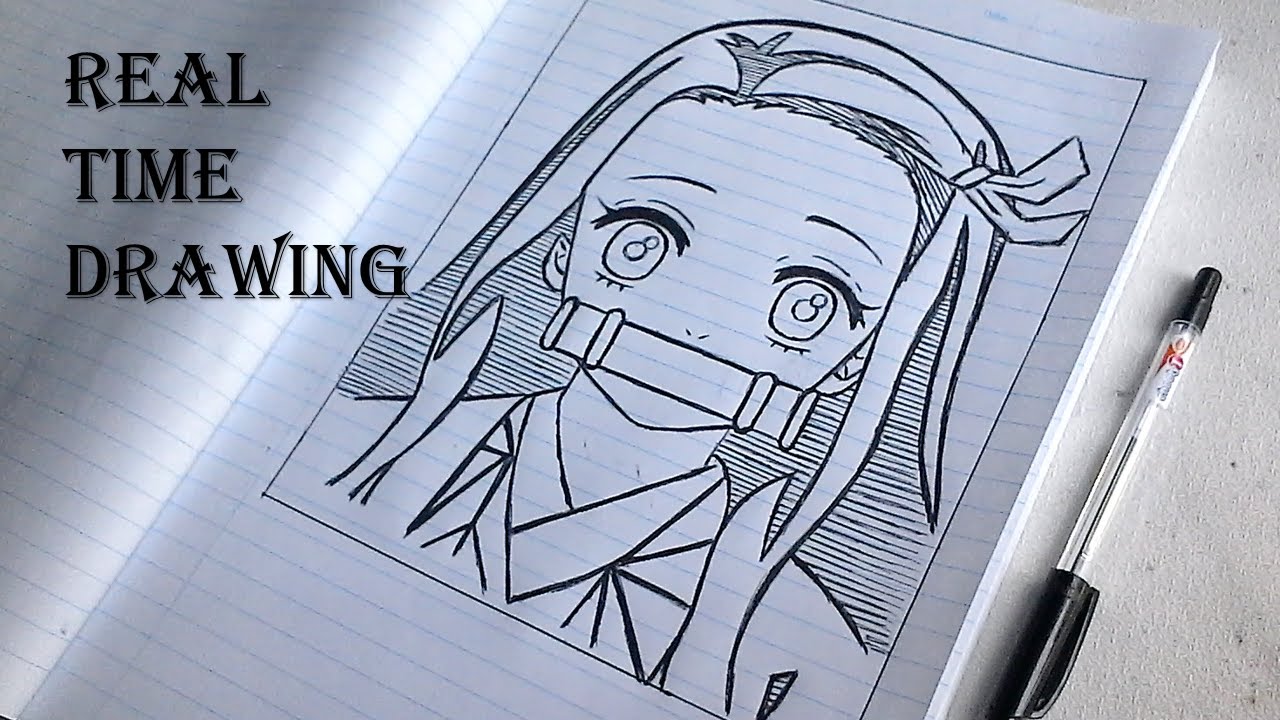 Drawing Nezuko in Real Time ✍️ | Calm Anime Art Process