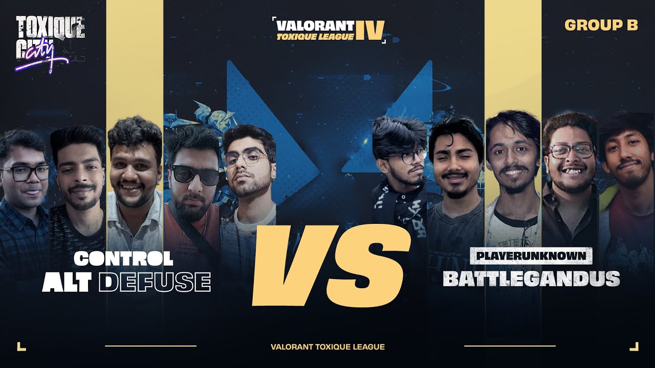 Valorant Toxique League 4.0 | Control Alt Defuse vs PlayerUnknown BattleGandus | Match 1 | Group B