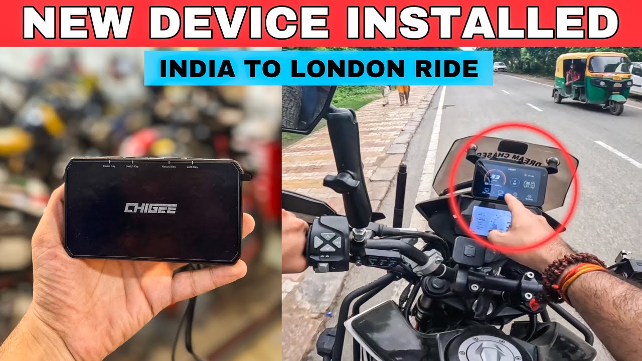Chigee AIO-5 Installed on my Motorcycle for India to London Ride