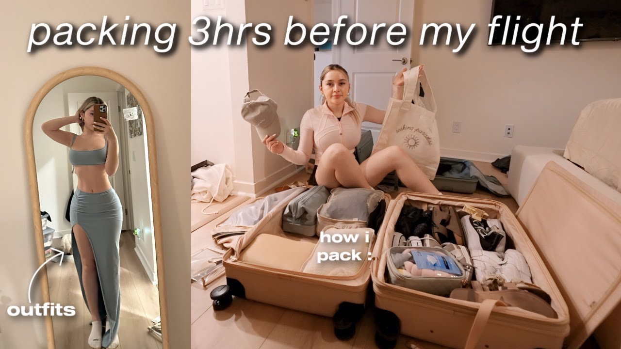 Prepping for my 2 week trip to AUSTRALIA | ootd try on, nails, arms packing