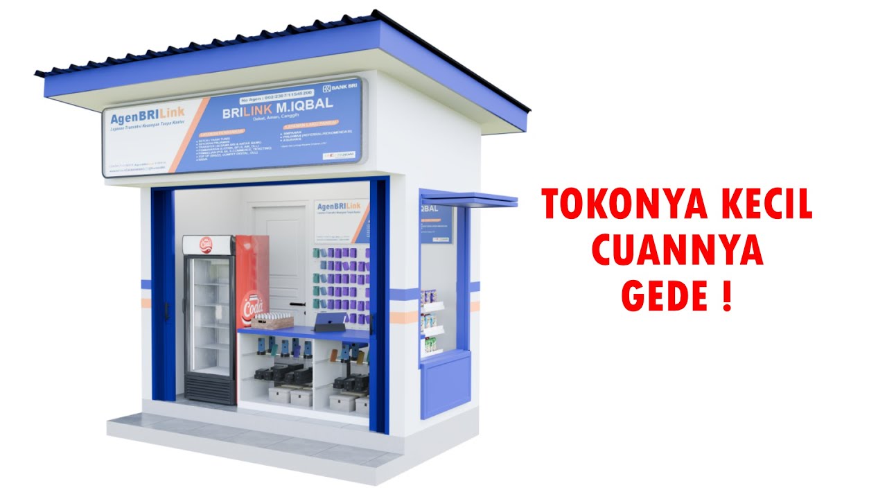 Desain Toko Konter Agen BRILINK | BOOTH