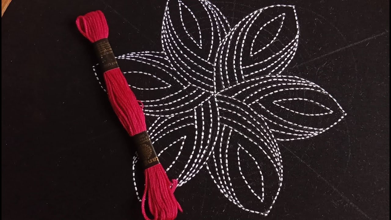 Latest Flower Nakshi Kantha Stitch#97, আধুনিক নকশী কাঁথার ডিজাইন, নকশী কাঁথা সেলাই ফোড়