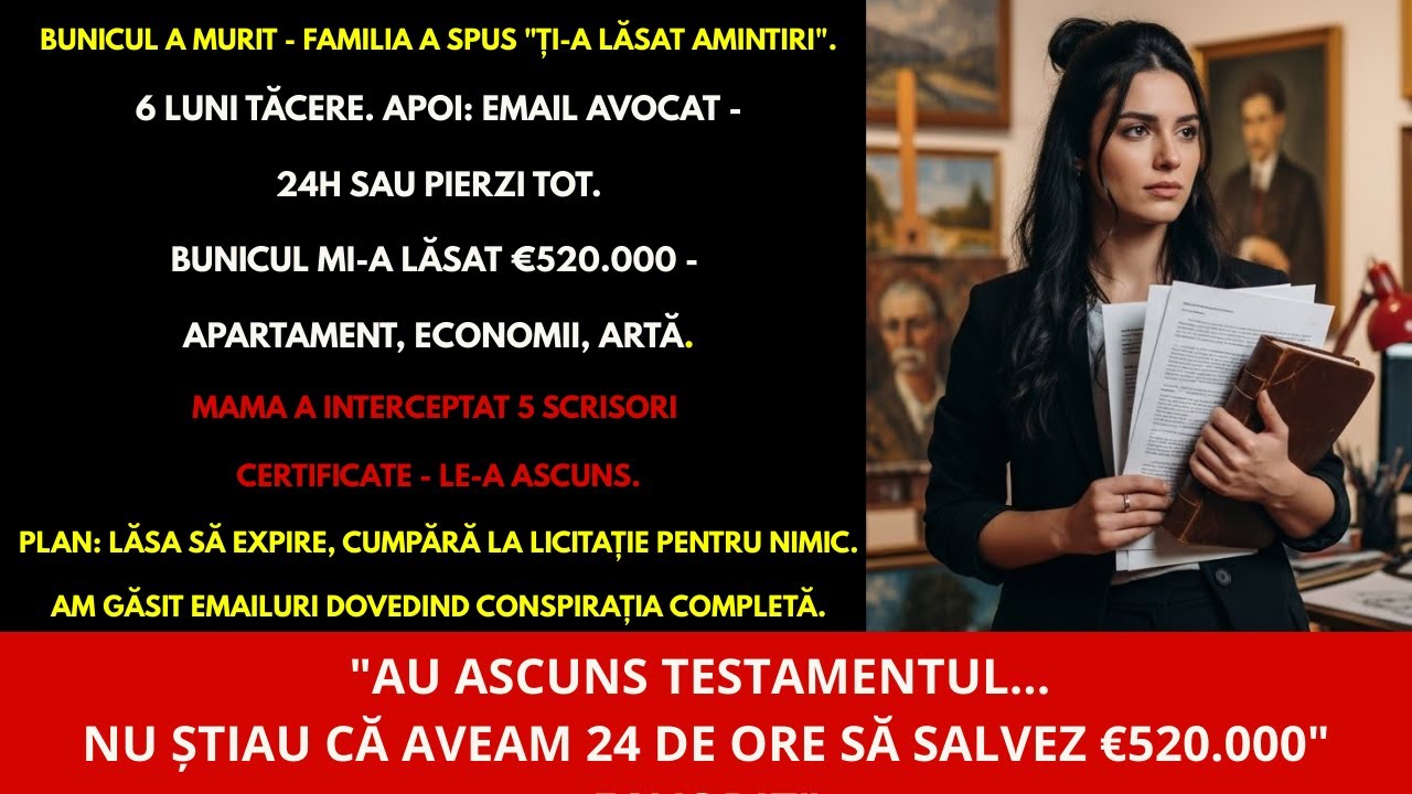 “După moartea bunicului, părinții au ascuns testamentul de mine”
