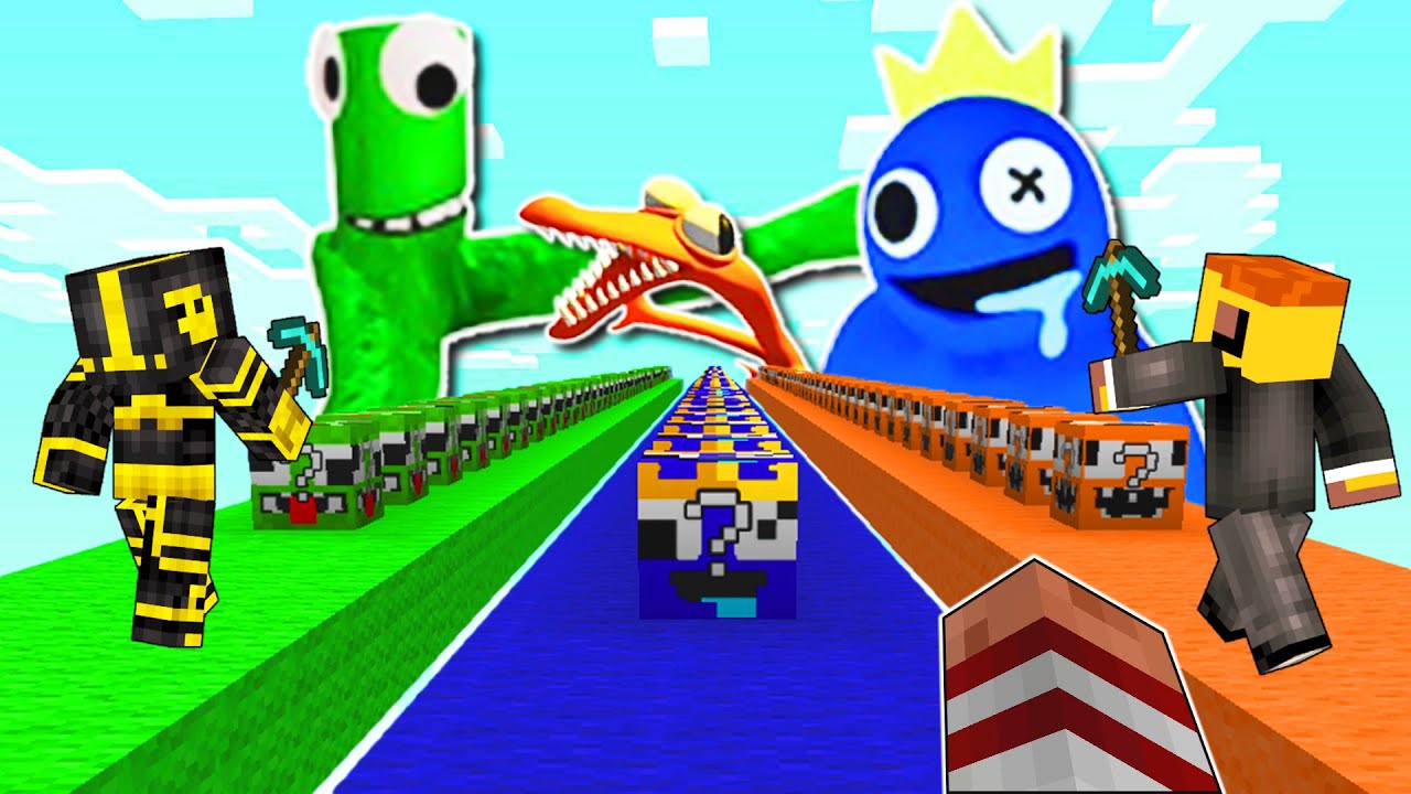LUCKY BLOCKS de RAINBOW FRIENDS en MINECRAFT