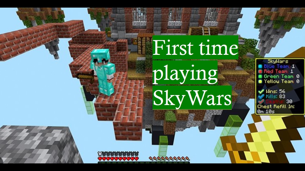 My first time playing SkyWars...