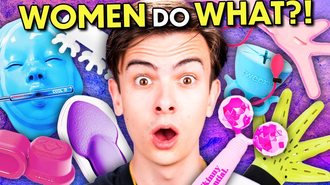 Guys Guess How To Use Bizarre Female Beauty Products!