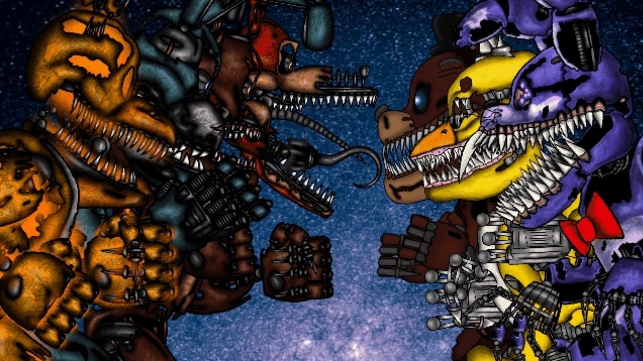 (Dc2/FNaF) Corrupteds VS Nightmares