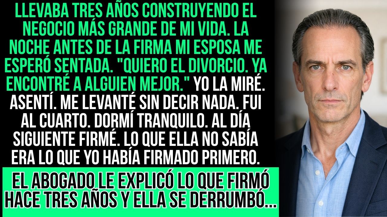 La Noche Antes De Firmar El Contrato De $3 Millones Mi Esposa Pidió El Divorcio. Sonreí Y Firmé Y...
