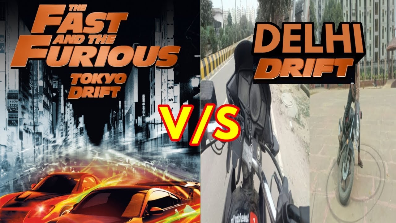 Tokyo Drift v/s Delhi Drift || Bike Stunts in Delhi Road || Drift Stunts