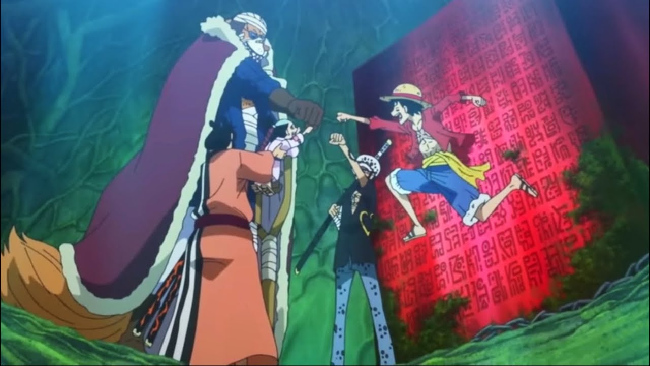 Luffy forma a alian&ccedil;a Ninja-Pirata-Mink-Samurai!