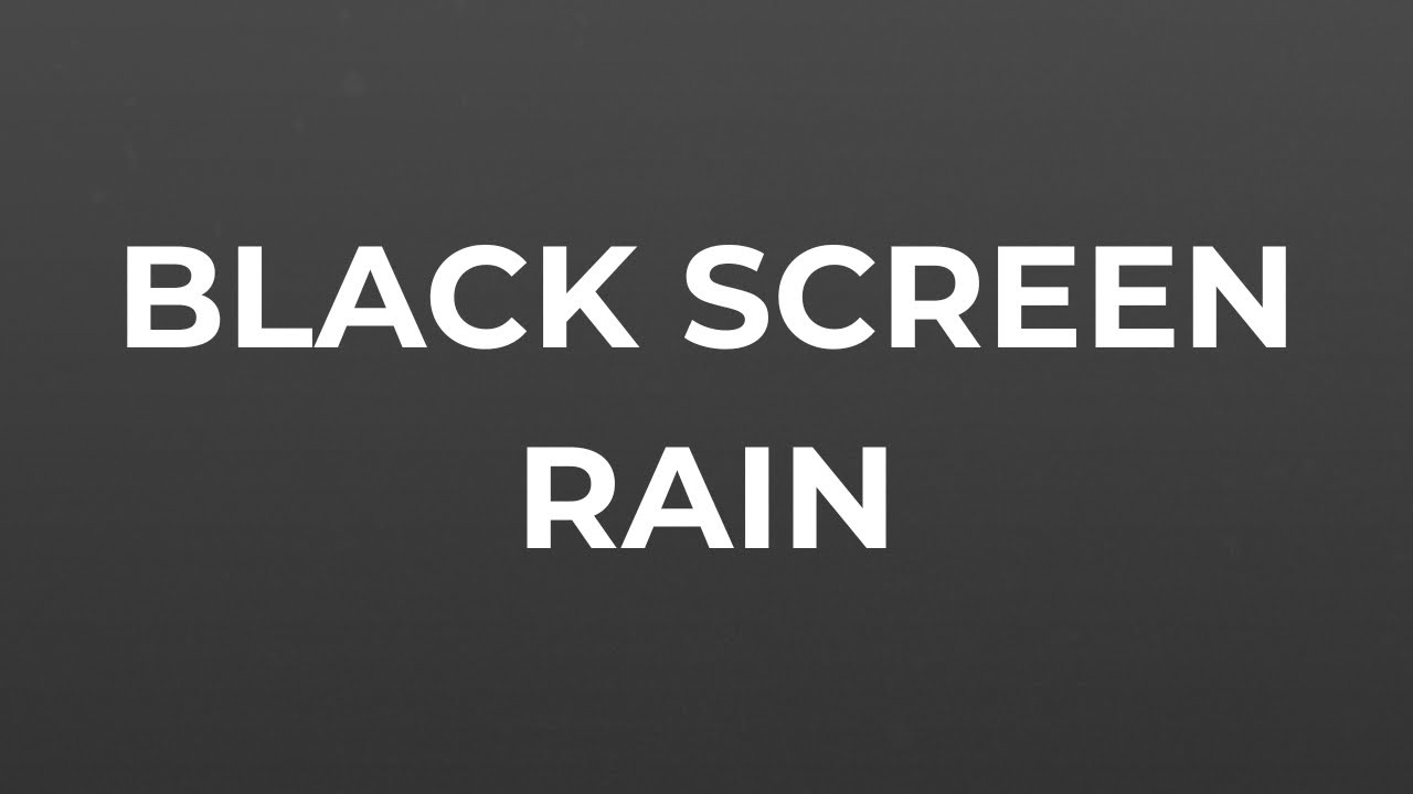 Black Screen Rain for Deep Sleep – No Light (3 Hours)