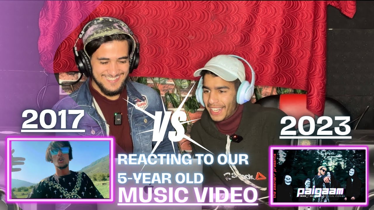 Reacting to our First and Latest music video😀😍i was so cringe😖😭