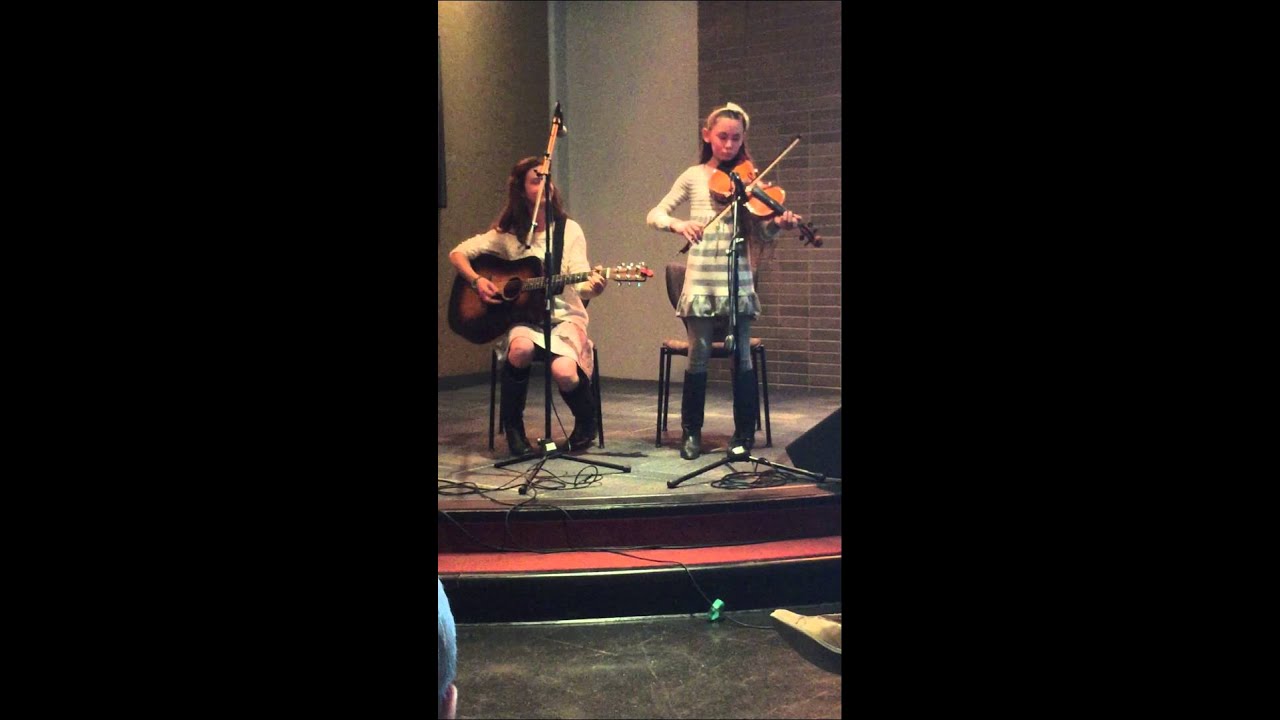 Anneli Burnett and Sophia Burnett, and Willow Dillon at the ASU Fiddlers Convention 2015