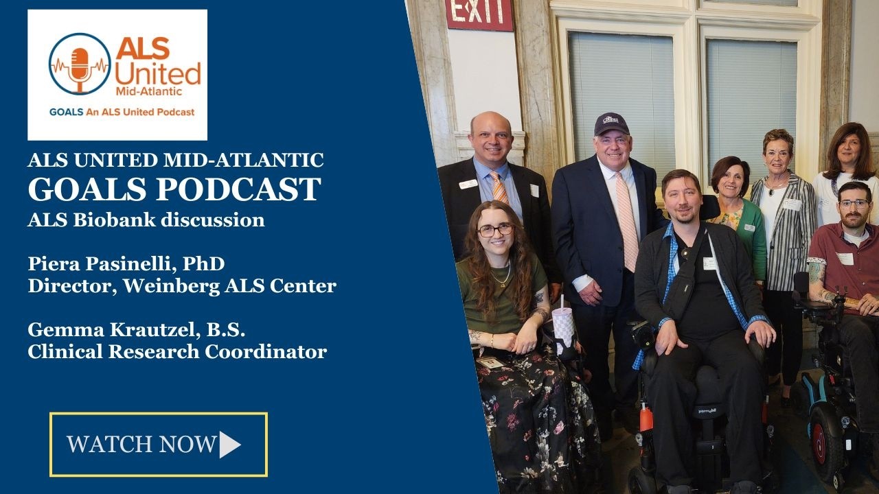 BioBank and Tissue Donation with Jefferson Weinberg ALS Center - ALS United GOALS Podcast