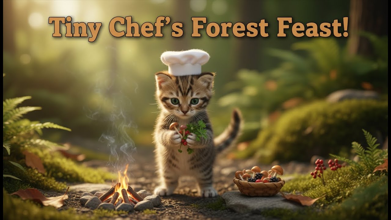 Tiny Chef Crumble’s Forest Feast | Miniature ASMR Cooking Adventure #MiniatureCat #forestcooking