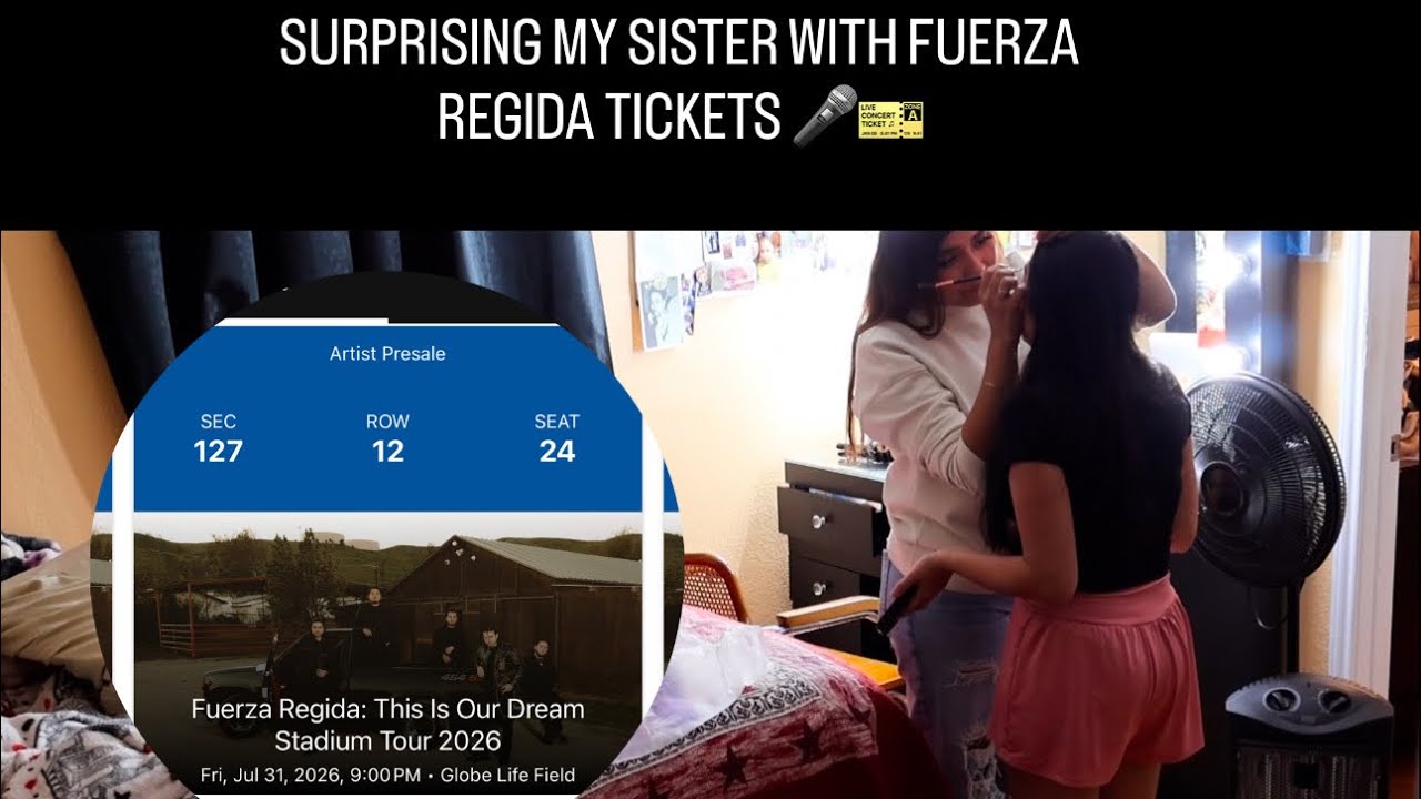 Surprising my sister with concert tickets !!! 
