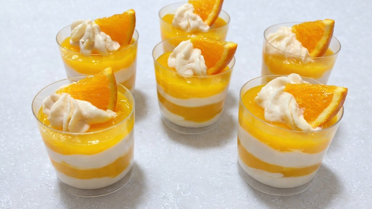 بثلاث مكونات فقط نحضرو تحلية رمضانية 🍊تحلية البرتقال والكريمة السائلة🍊