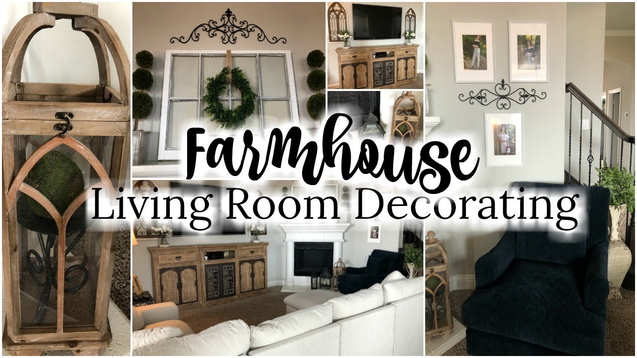 DECORATE WITH ME FARMHOUSE STYLE | NEW HOUSE LIVING ROOM REVEAL