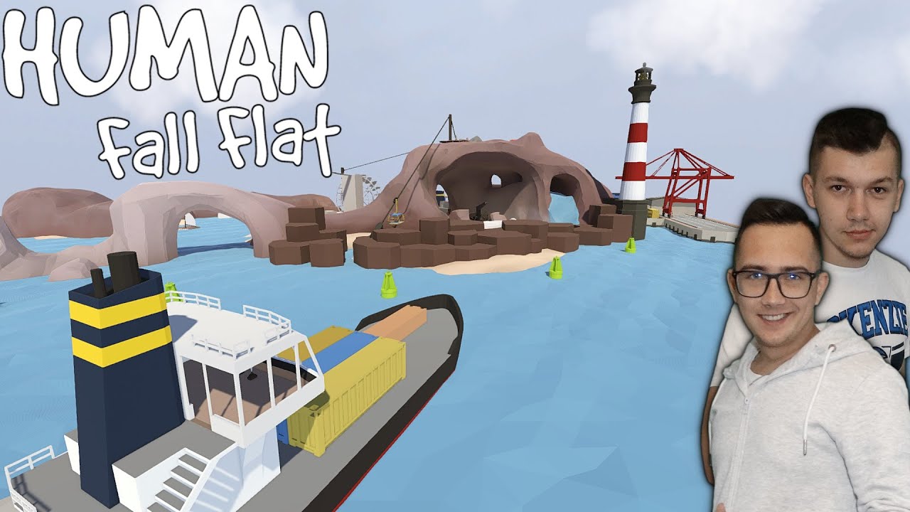 Ratuj Mnie!!✔Co za Mapka :D Pływamy Statkami & Spływ na materacu   ㋡ Human: Fall Flat #2