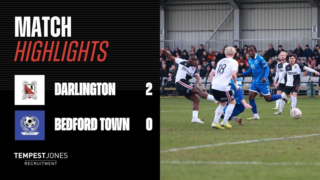 Highlights: Darlington 2-0 Bedford Town - National League North