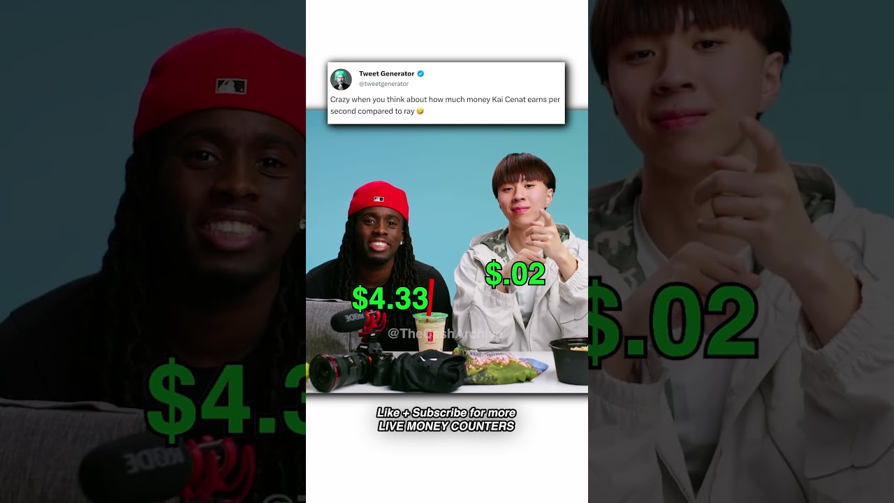 Kai Cenat and Ray LIVE Salary Wage 🤯 #money
