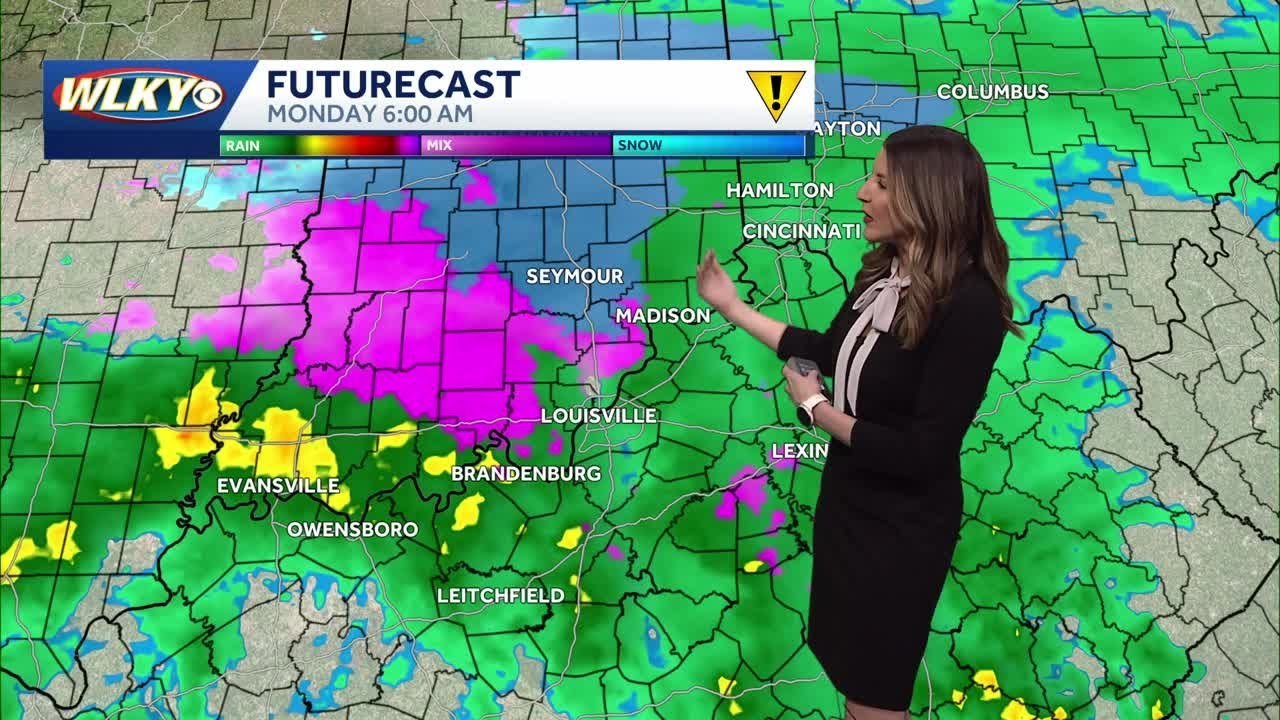 Wintry mix moving in early Monday