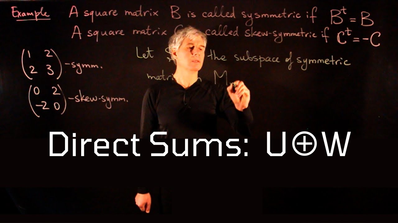 Lecture 41. Direct Sums of Vector Spaces