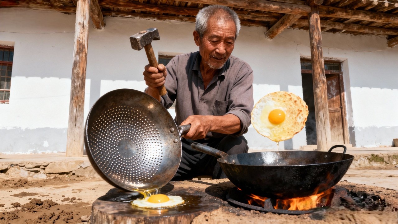 3,000 Hammer Strikes:Masters Forging a Non-Stick Iron Wok by Hand｜失传技艺｜不粘铁锅｜中国手艺