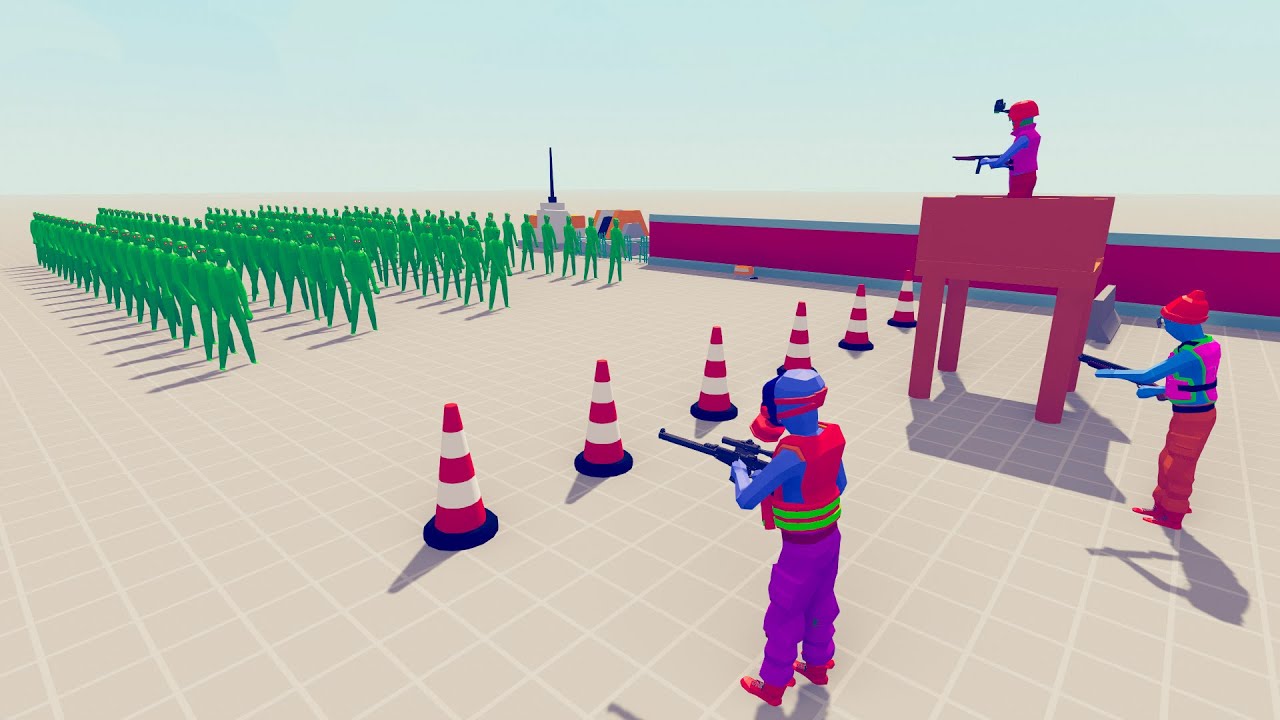 Zombie 100 Units vs Army Soldier - Totally Accurate Battle Simulator TABS
