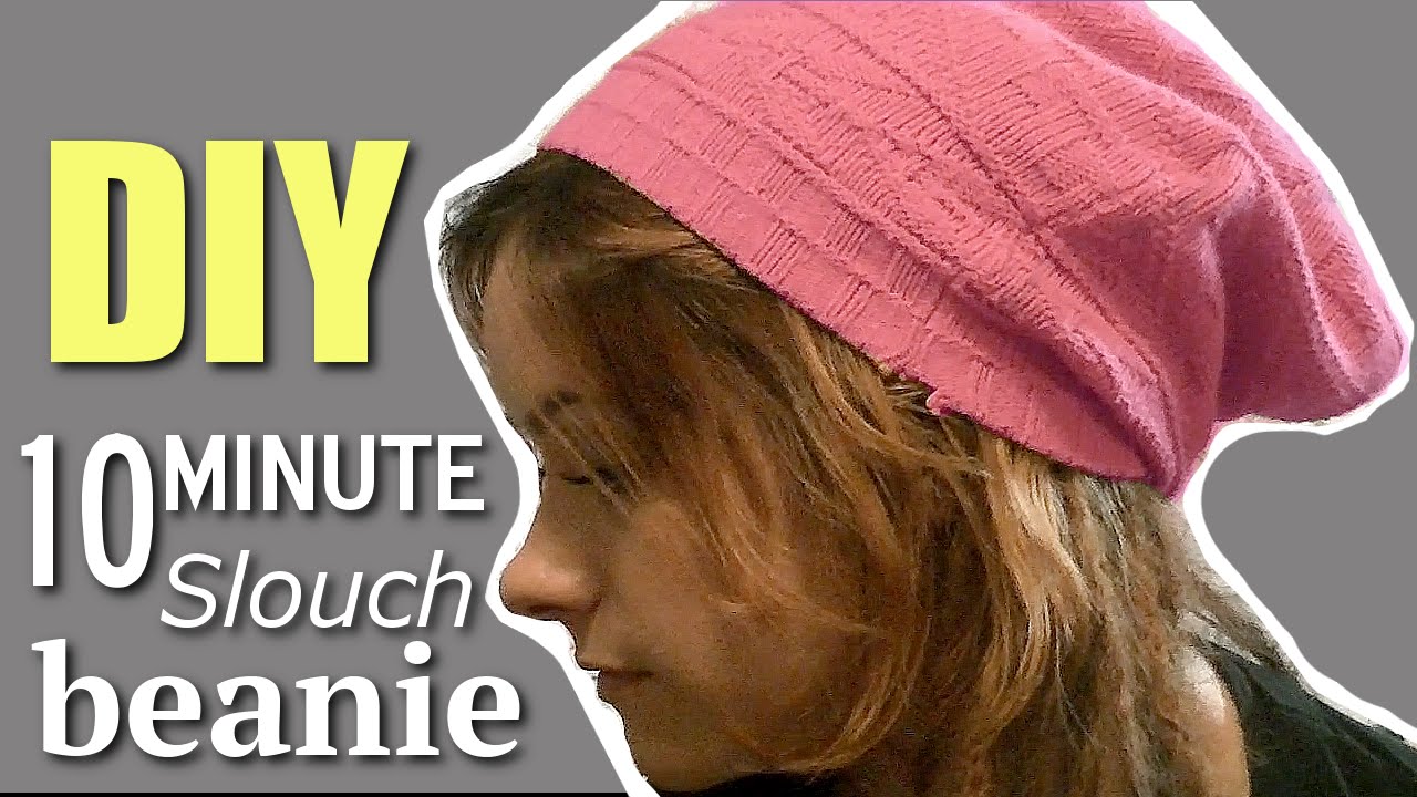DIY FASHION: 10 Minute INSANELY EASY Slouchy Beanie!