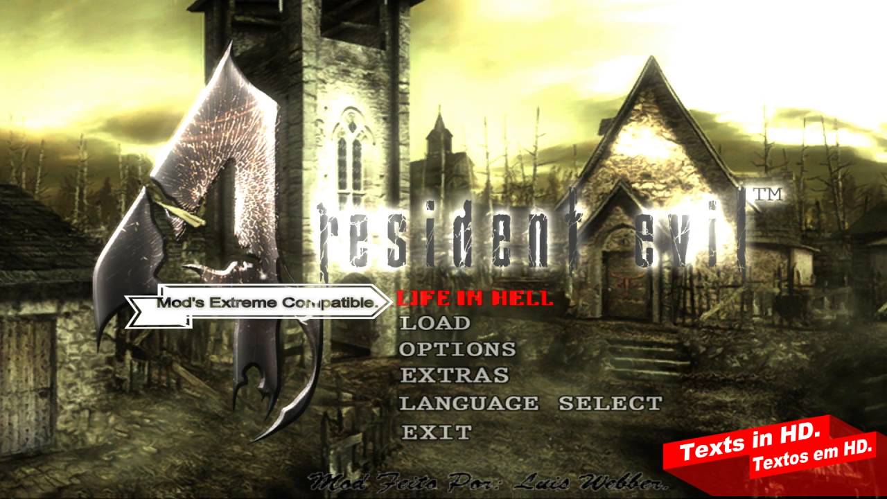 RE4 Classic - Texts + HUD In HD. (Link On)