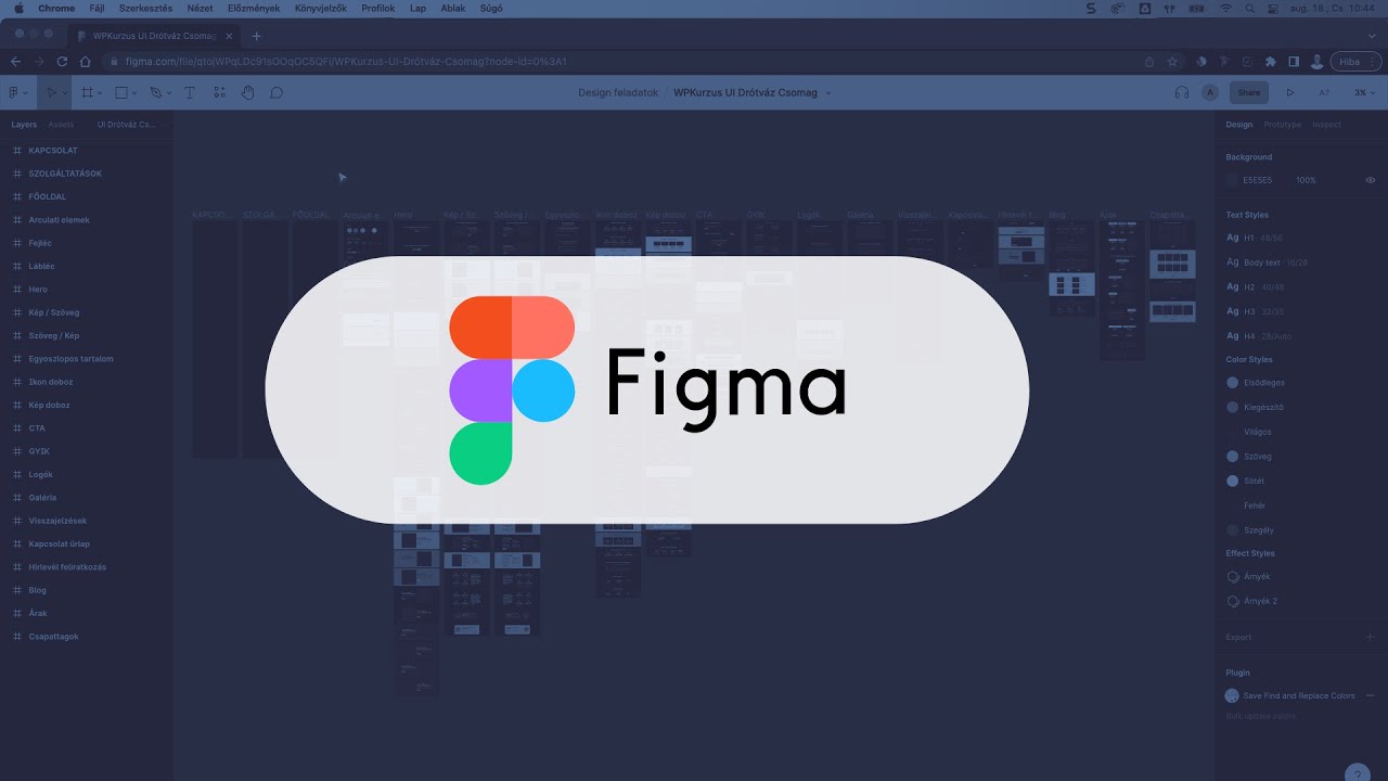 Figma UI design szoftver - Bemutató (WPKurzus lecke)
