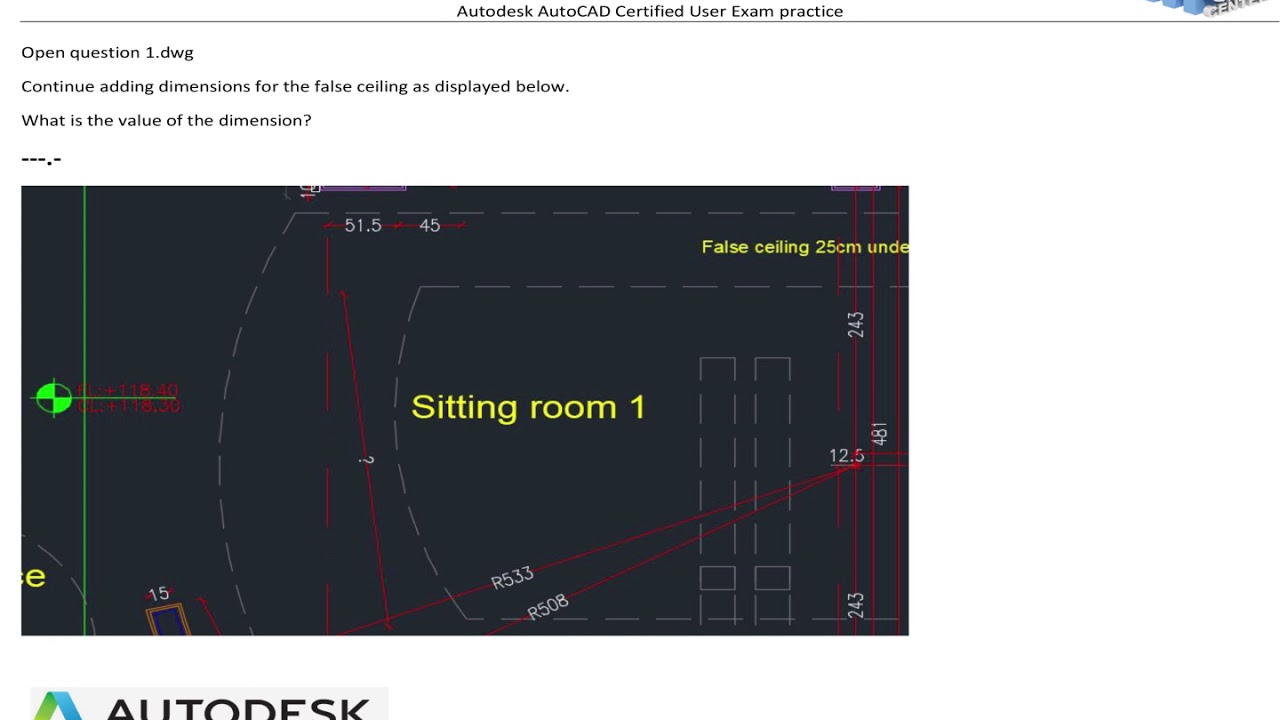 Autodesk AutoCAD User Exam preparation Question 1/30