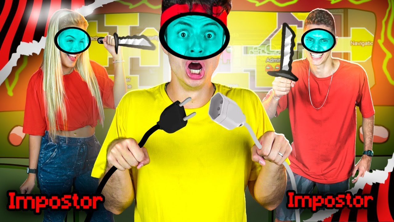 JOGAMOS AMONG US NA VIDA REAL NA NOVA ELO HOUSE! (COM 2 IMPOSTORES)