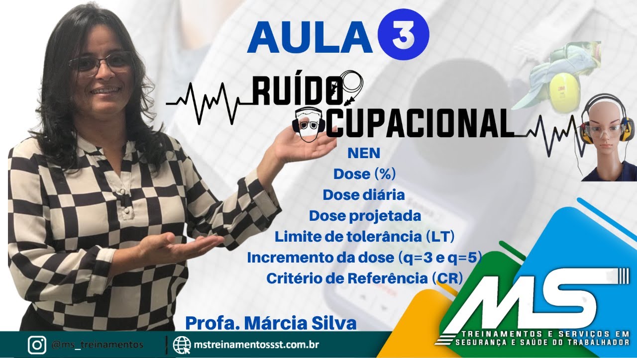 Ruído Ocupacional: NEN - Dose (%) - LT - Incremento  da Dose (q=3 e q=5) e CR #Aula 03 #NHO 01
