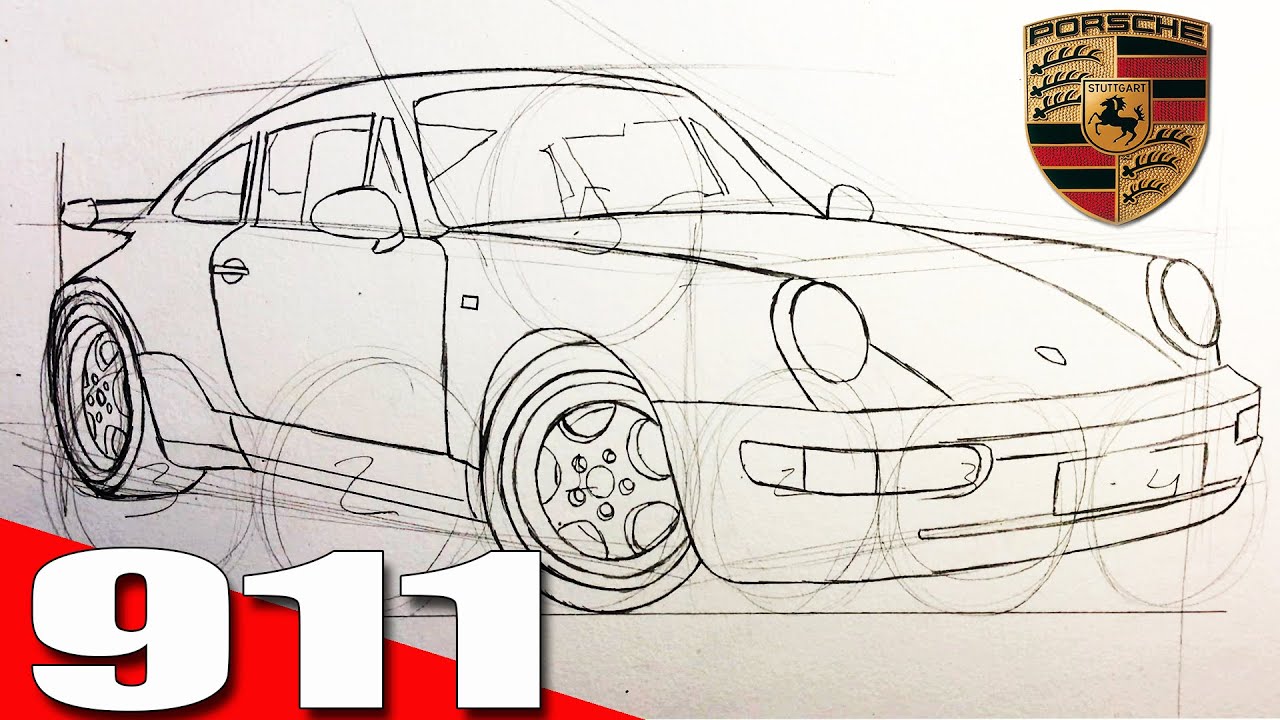Como DIBUJAR un Porsche 911 s Turbo