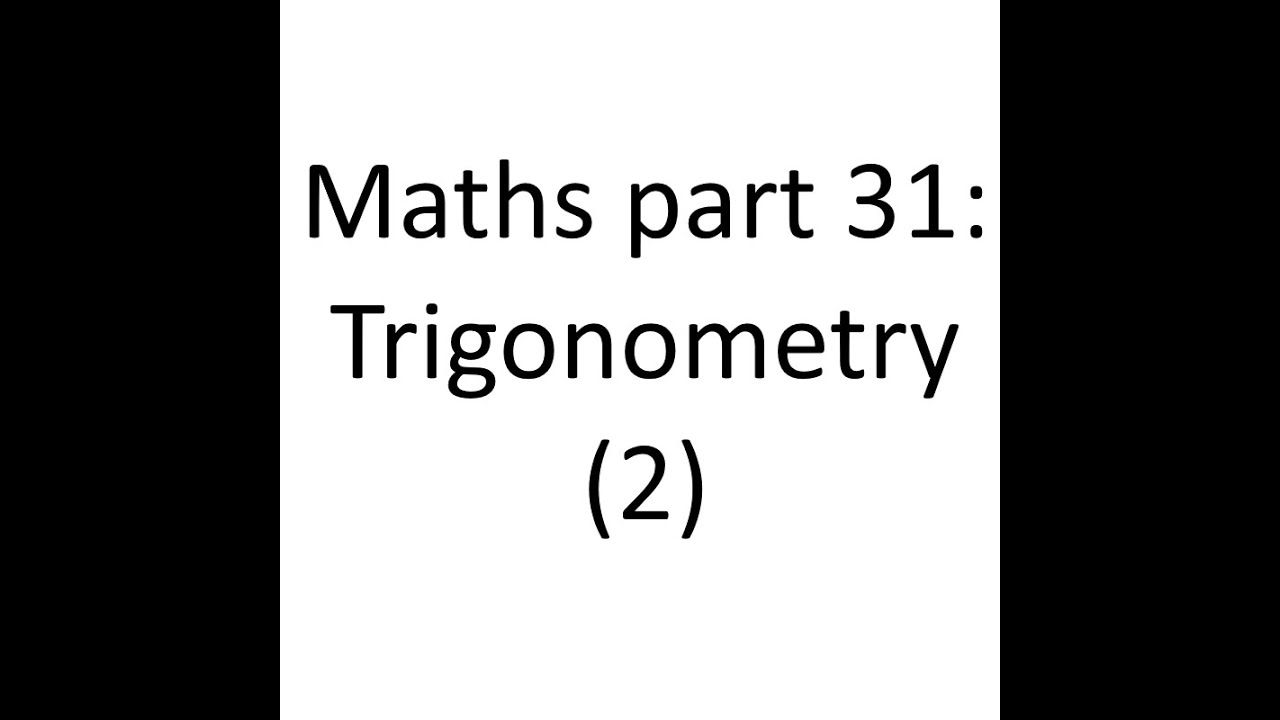 Mathematics Trigonometry(part 2)(in Arabic)